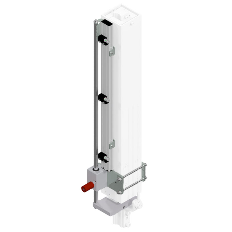 Induktive Mehrfachpositionsabfrage mit pneumatischer Klemmeinheit Vertikalachse handy-lift 500
