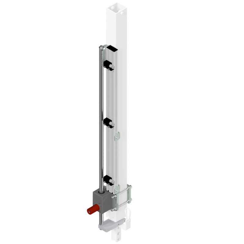 Induktive Mehrfachpositionsabfrage mit pneumatischer Klemmeinheit Vertikalachse handy-lift 100