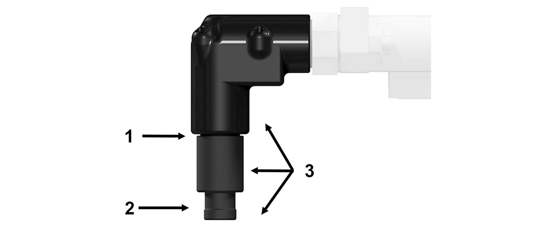 Bild eines d-handle Bedienhandgriffs.